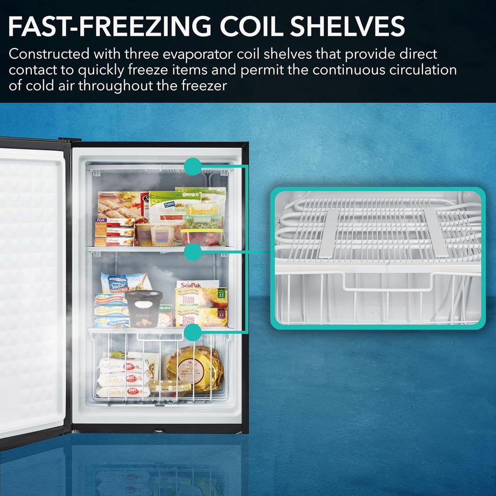 CUF-301SS Energy Star 3.0 Cubic Feet Upright Freezer, 3, Stainless Steel