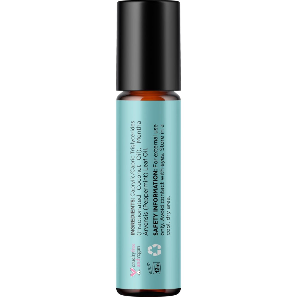 Aromatherapy Peppermint Essential Oil Rollerball - Natural Headache Relief Peppermint Stick with Peppermint Aromatherapy Oil - Natural Peppermint Roll on Essential Oil for Focus and Concentration