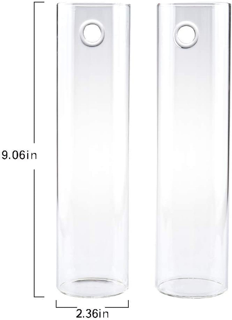 Wall Hanging Planter Glass Plant Propagation Station for Home Office Decor, Large Cylinder, 4 Pack